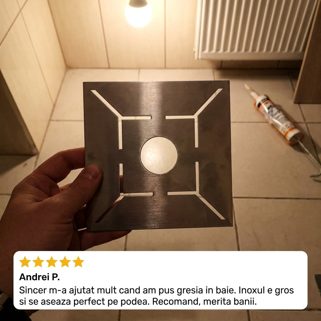 Riglă Măsurare Pardoseală Inox
