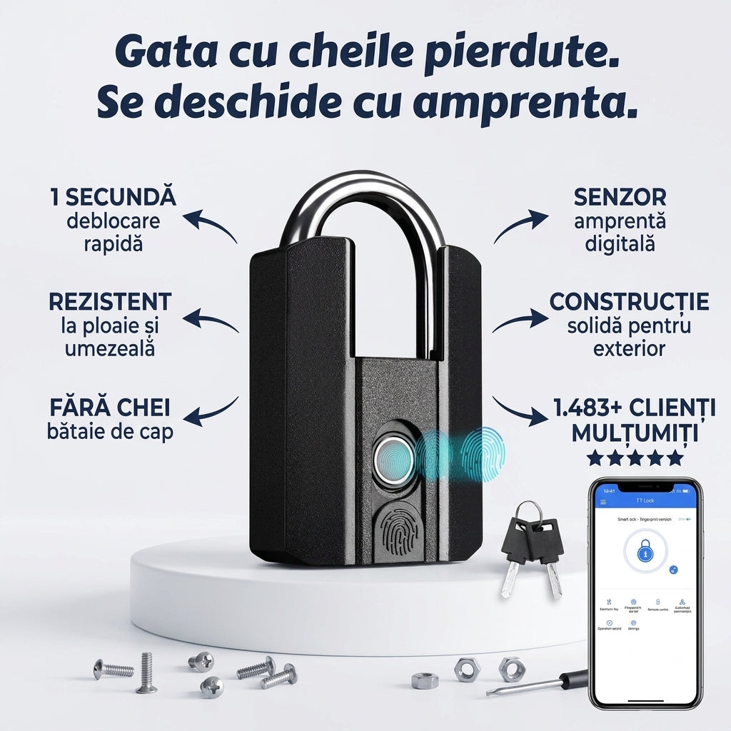Lacăt Inteligent cu Amprentă
