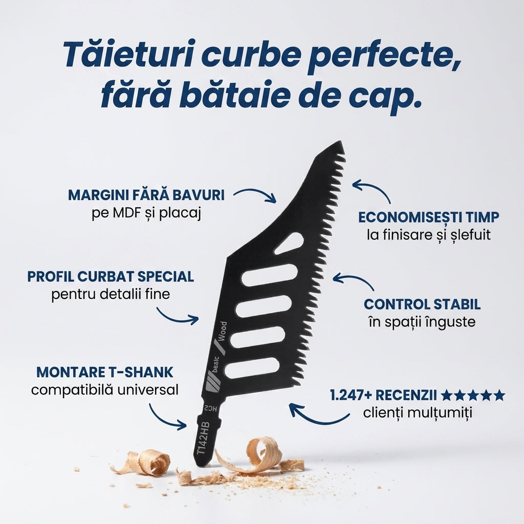 Lamă Curbată Tăieri Fine