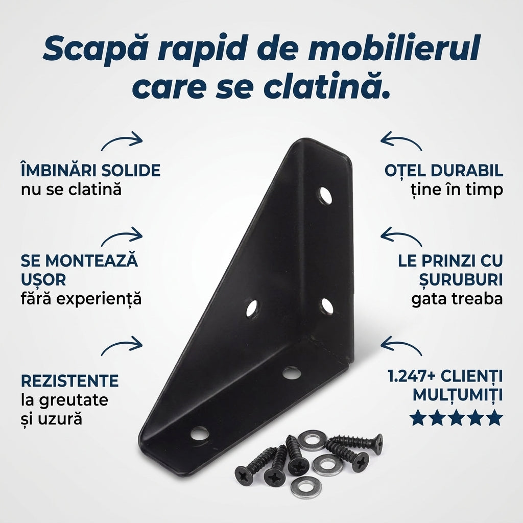 Colțar Metalic Îmbinare Mobilier