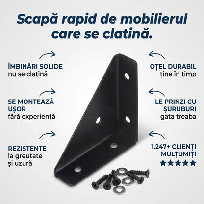 Colțar Metalic Îmbinare Mobilier