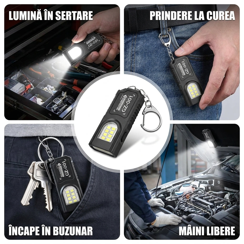 Lanternă Breloc LED Reîncărcabilă