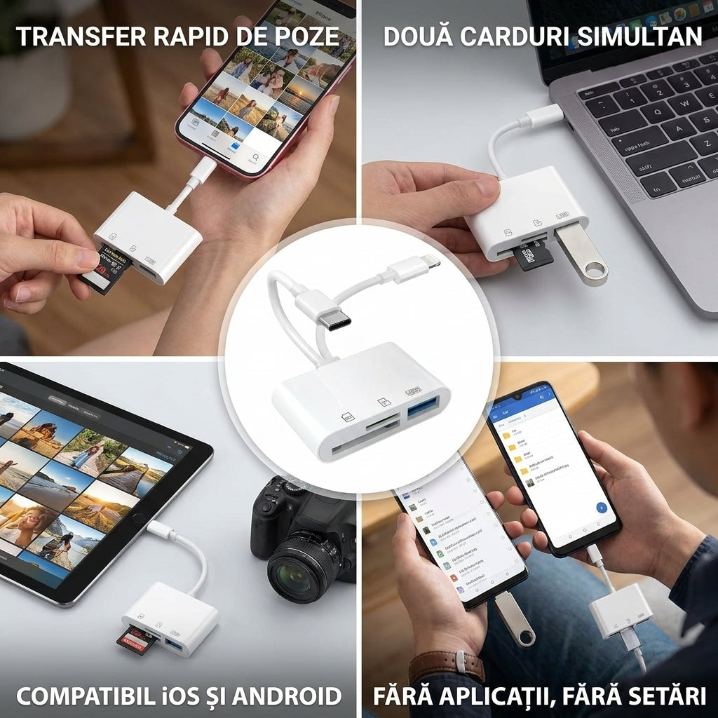 Cititor Carduri USB-C Lightning