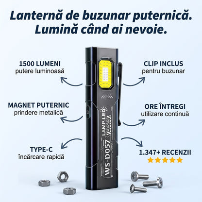 Lanternă LED Reîncărcabilă Compactă