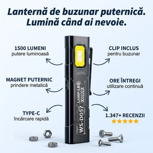 Lanternă LED Reîncărcabilă Compactă