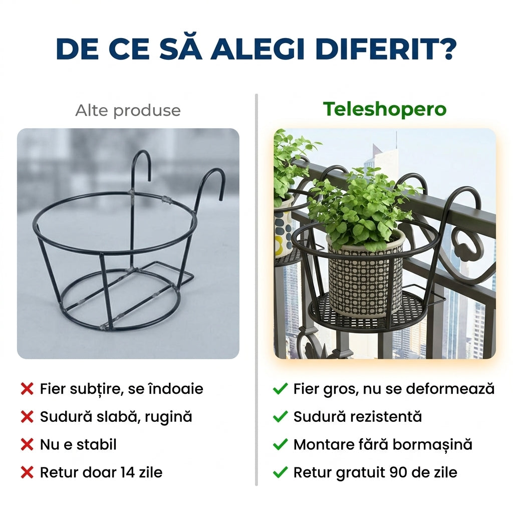 Suport Suspendat Ghivece Balcon