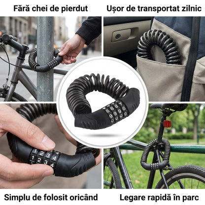 Cablu Antifurt Bicicletă Cifru