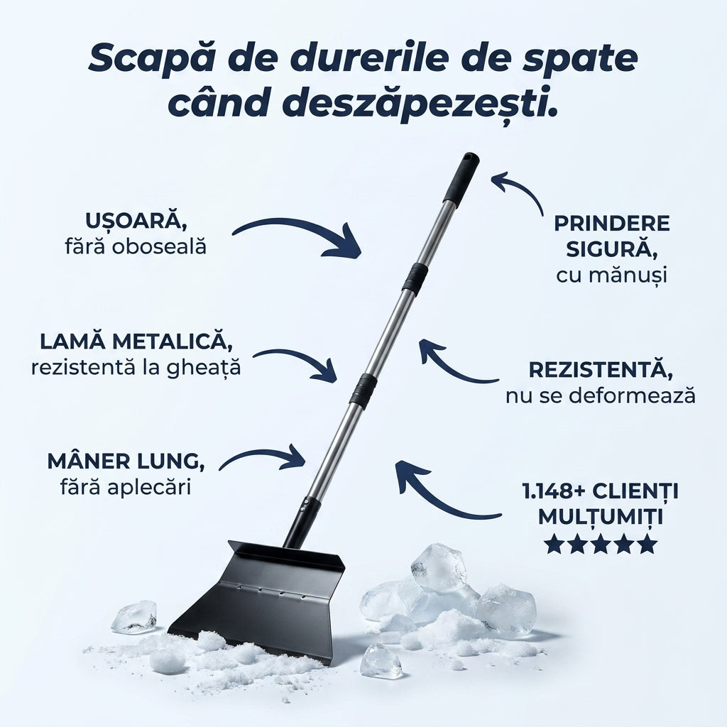Lopată Zăpadă Mâner Lung