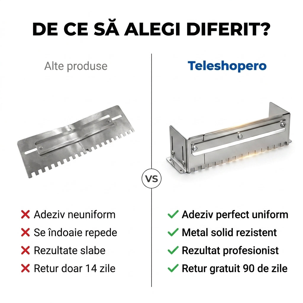 Gletieră Reglabilă pentru Adeziv