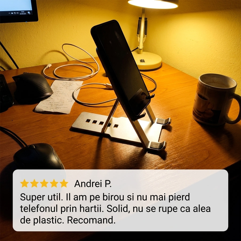 Suport Telefon Birou Aluminiu