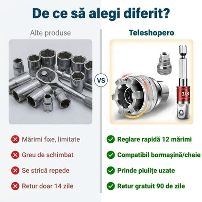 Manșetă Socket Cheie Reglabilă