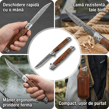 CUȚIT PLIABIL ROBUST CU HUSĂ