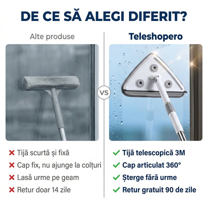 Perie Telescopică pentru Geamuri