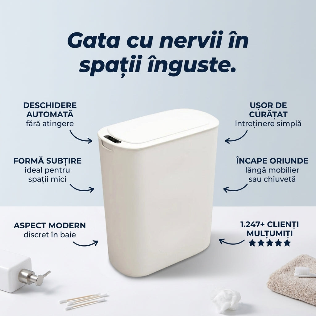 Coș Gunoi Inteligent Îngust