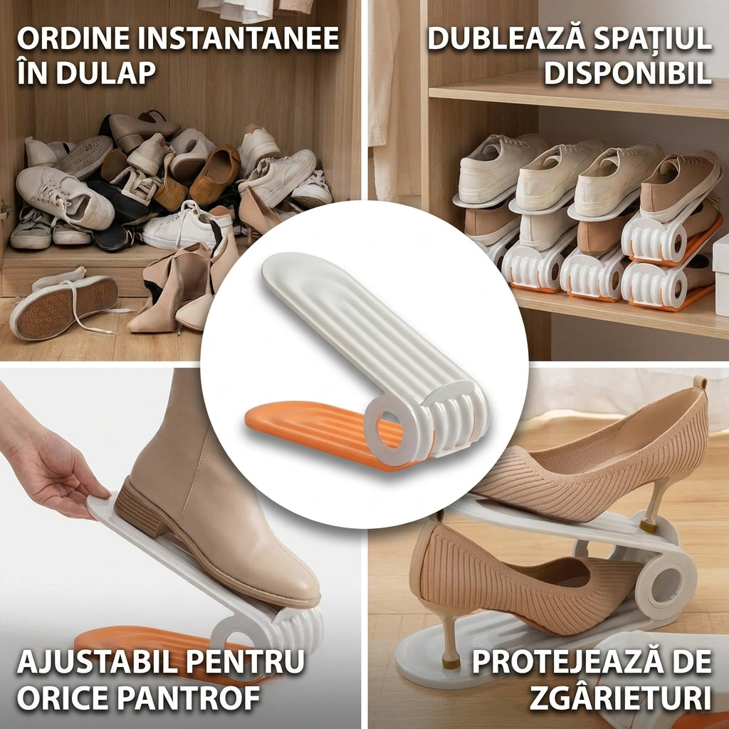 Organizator Încălțăminte Reglabil Dublu