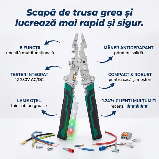 Clește Electrician 8 Funcții