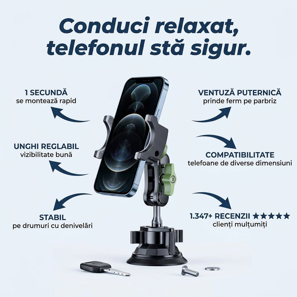 Suport Telefon Cu Ventuză
