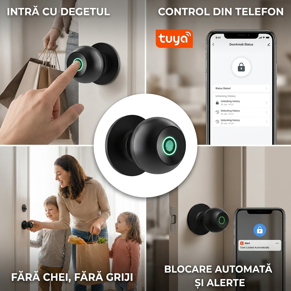 Încuietoare Smart cu Amprentă