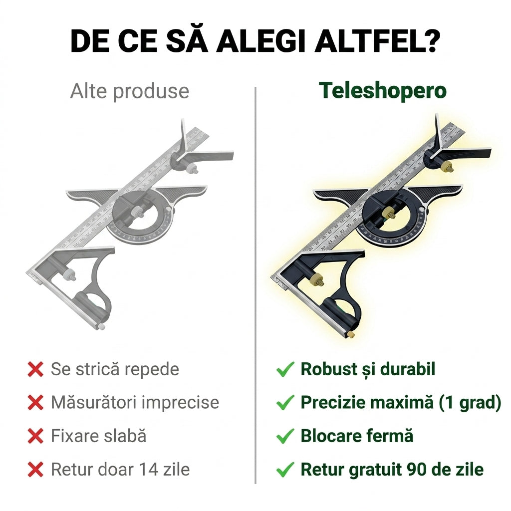 Riglă Unghiulară Reglabilă Tâmplărie