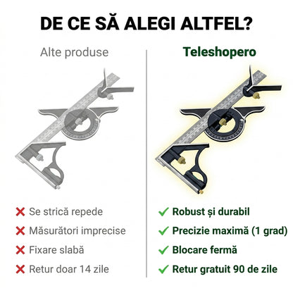 Riglă Unghiulară Reglabilă Tâmplărie