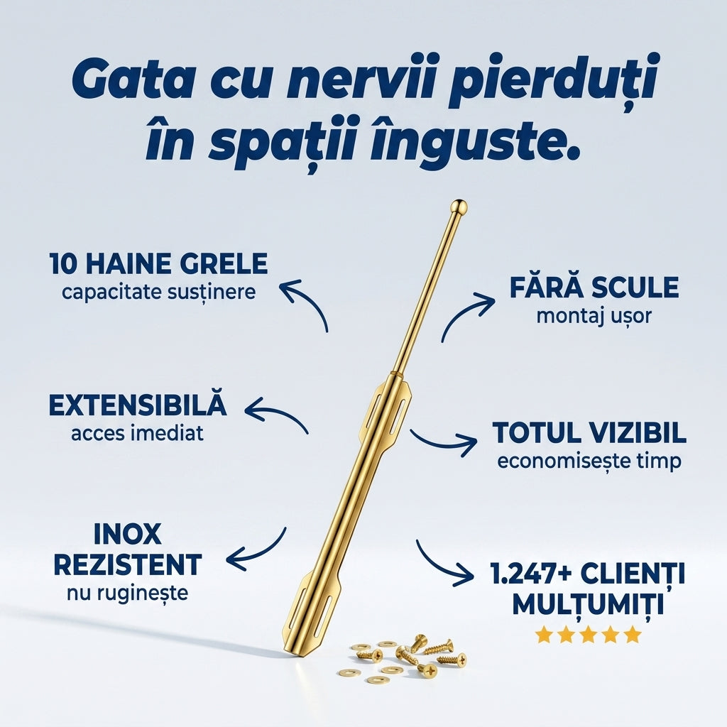 Bară Valet Extensibilă Dulap
