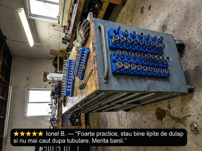 Set 3 Organizatoare Magnetice Chei Tubulare