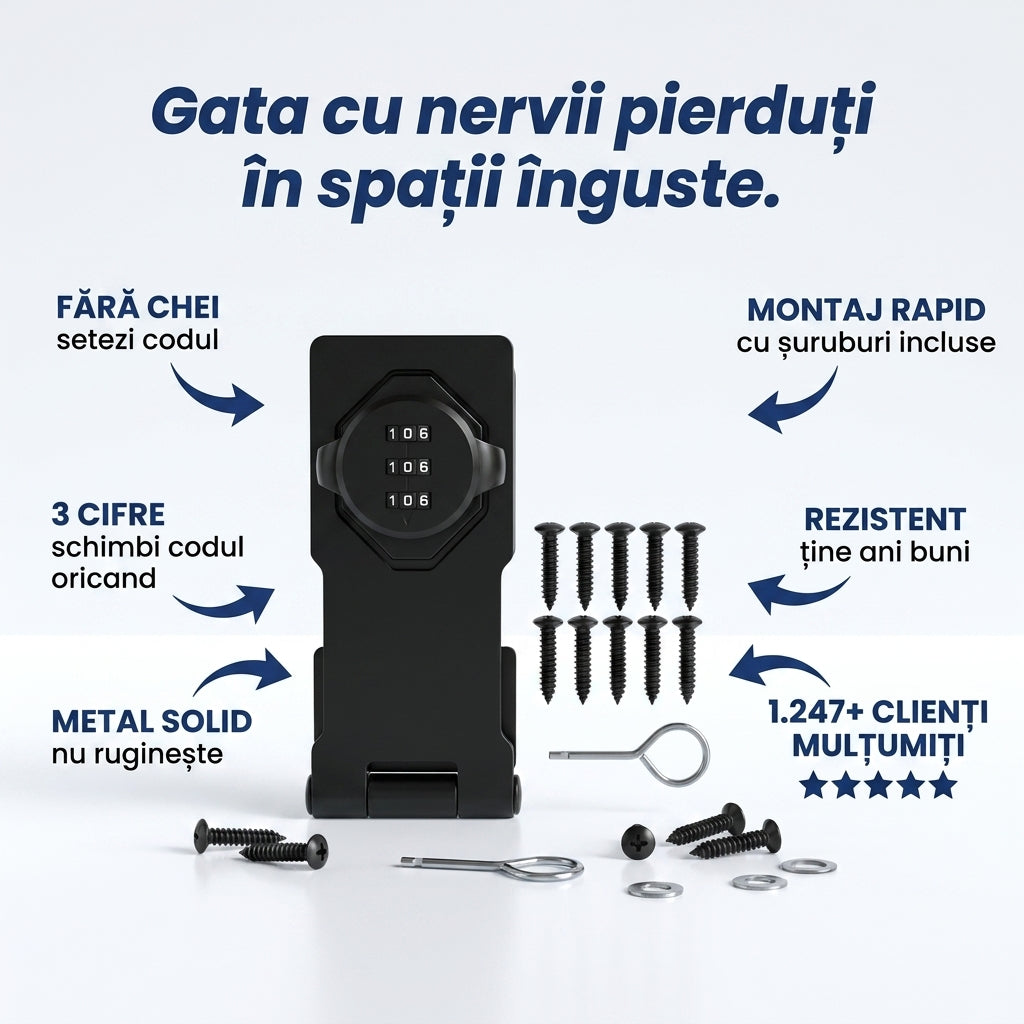 Încuietoare cu cifru metalică