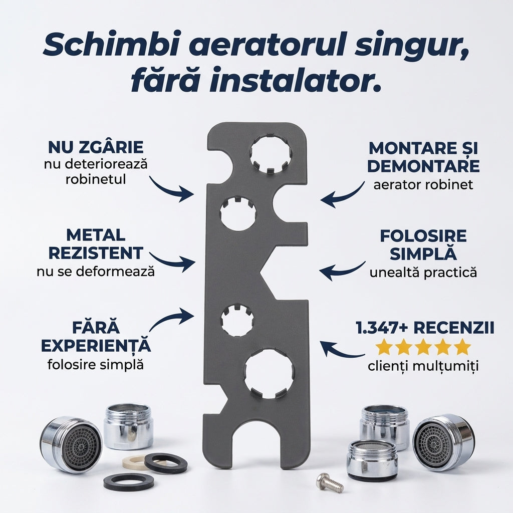 Cheie Metalică Aerator Robinet