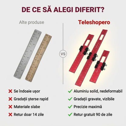 Set Rigle Marcare din Aluminiu