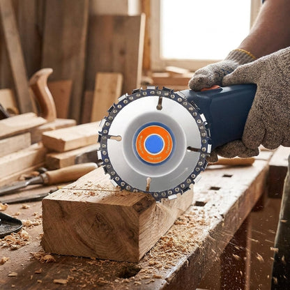 DISC POLIZOR UNGHIULAR CU LANȚ DE DRUJBĂ (16MM X 100 MM)