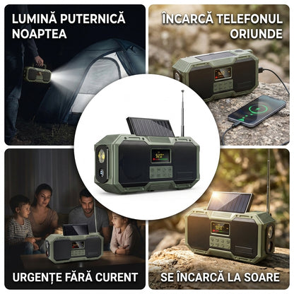 Lanternă Radio Solară Portabilă