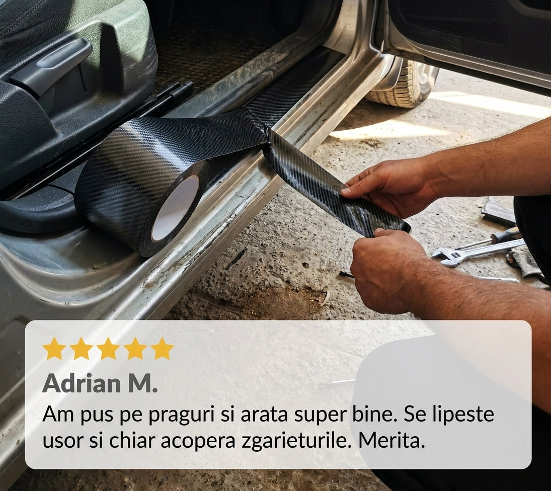 Folie Protecție Praguri Auto 3 m