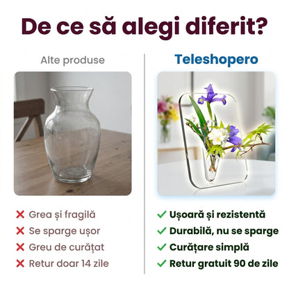 Vază Transparentă din Acril