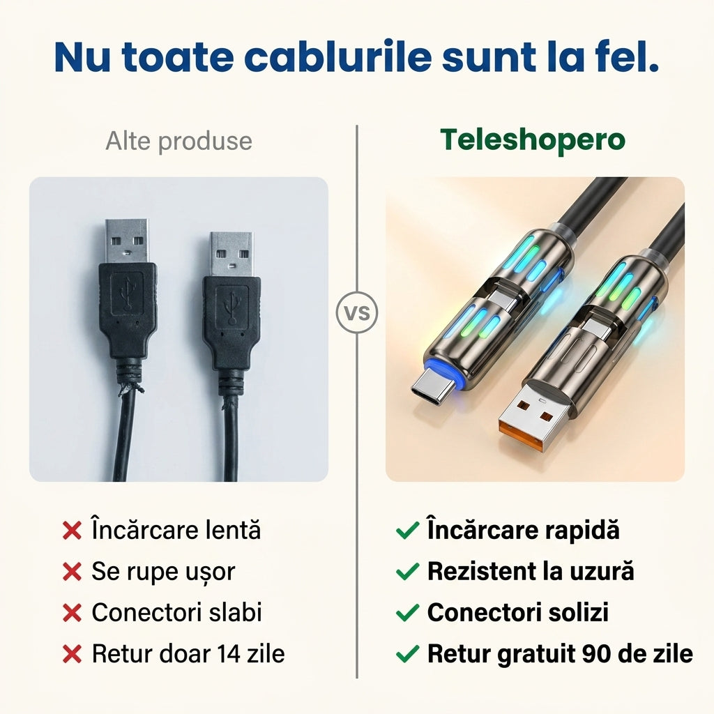 Cablu USB-C Lightning Rapid