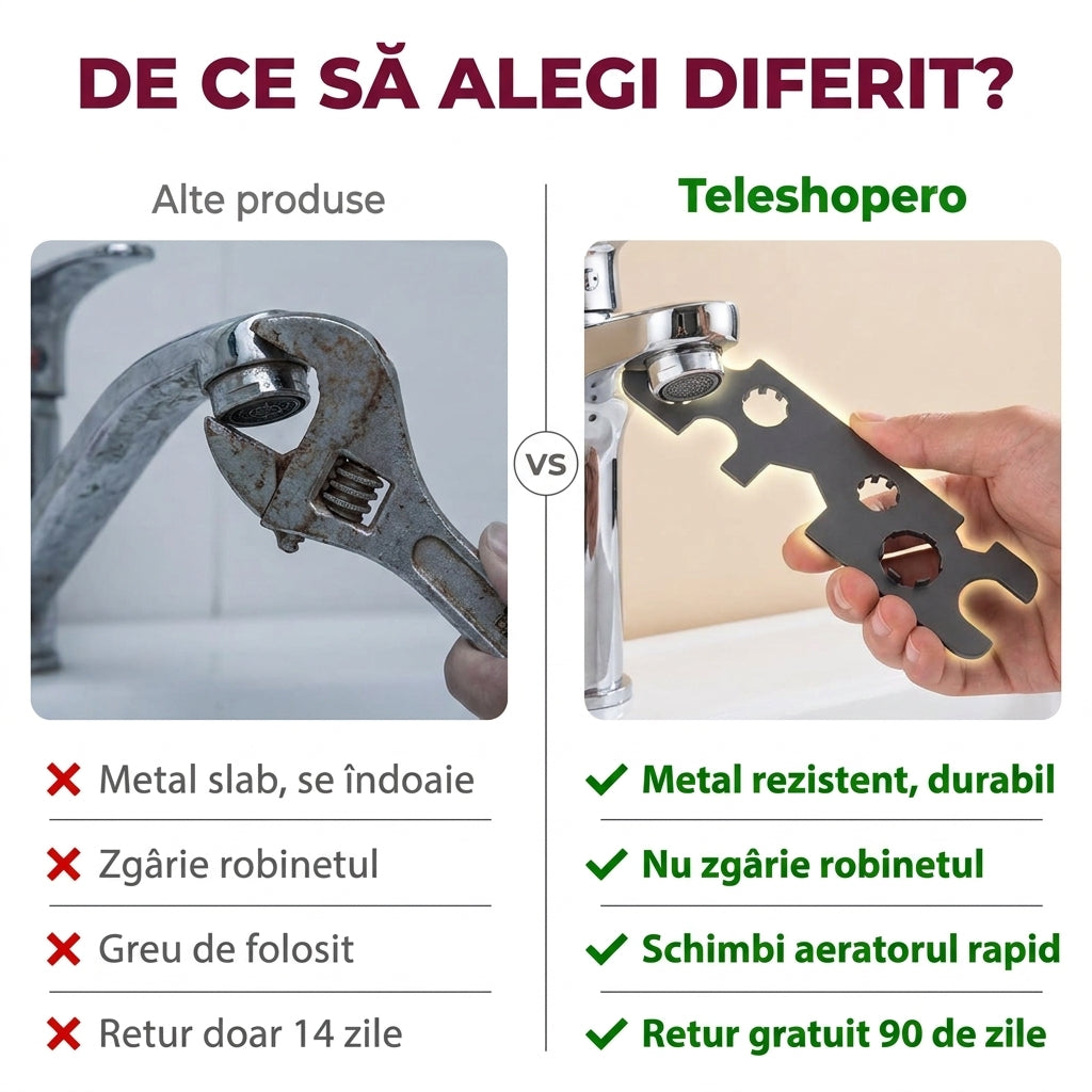 Cheie Metalică Aerator Robinet