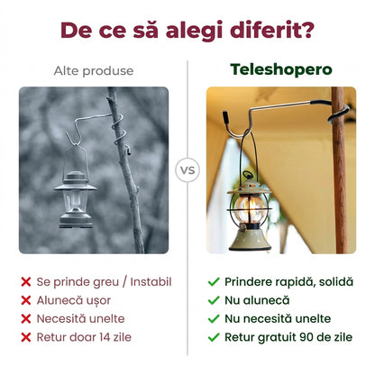 Set 5 Cârlige Lampă de Camping