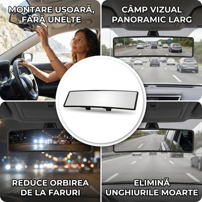 Oglindă Retrovizoare Panoramică Anti-Orbire