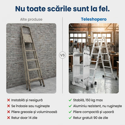 Scară Pliabilă Din Aluminiu