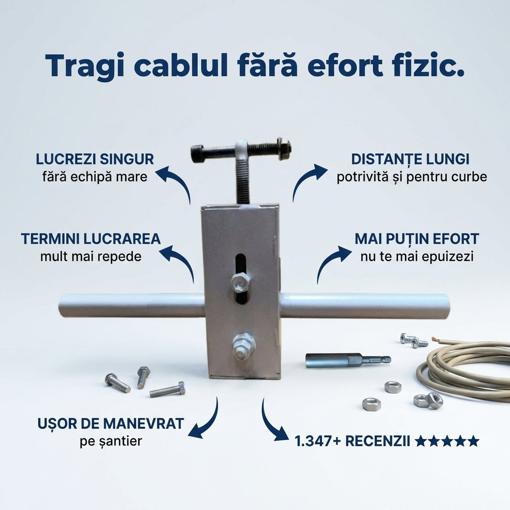 Mașină Electrică Tras Cabluri