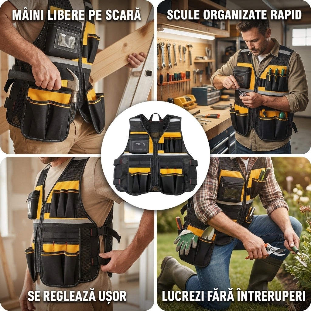 Vestă Organizator Scule Portabilă