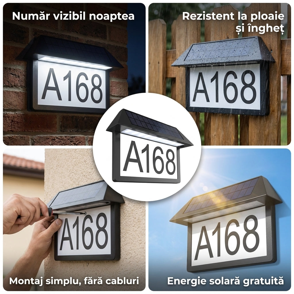 Lampă Solară Număr Casă