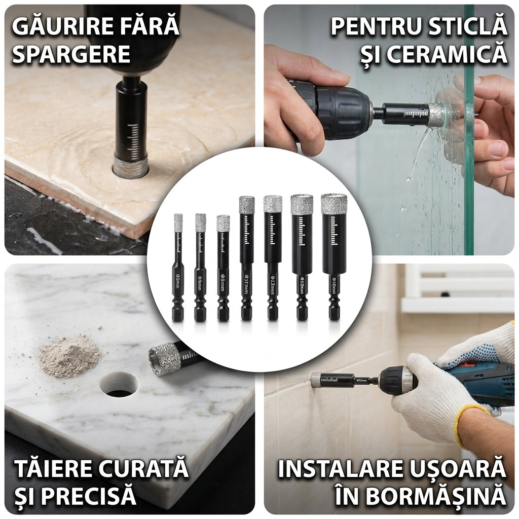 Set freze diamantate găurire