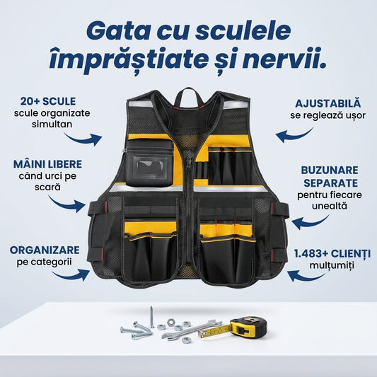 Vestă Organizator Scule Portabilă