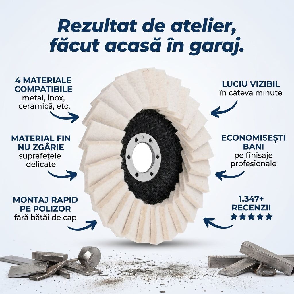Pad Lustruire Fetru Polizor