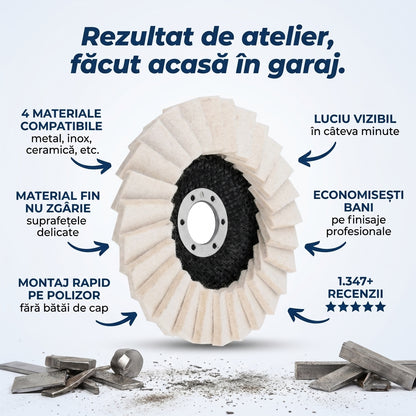 Pad Lustruire Fetru Polizor