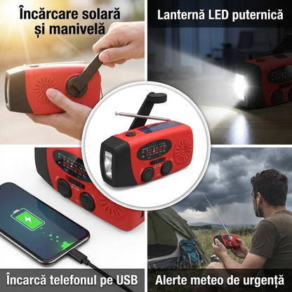 Radio Urgență Solar Portabil