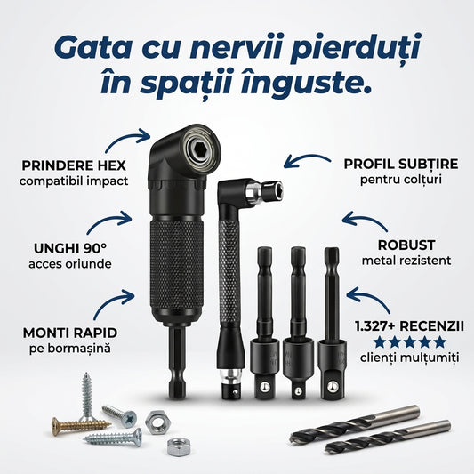 Set Adaptoare Unghiulare pentru Burghiu