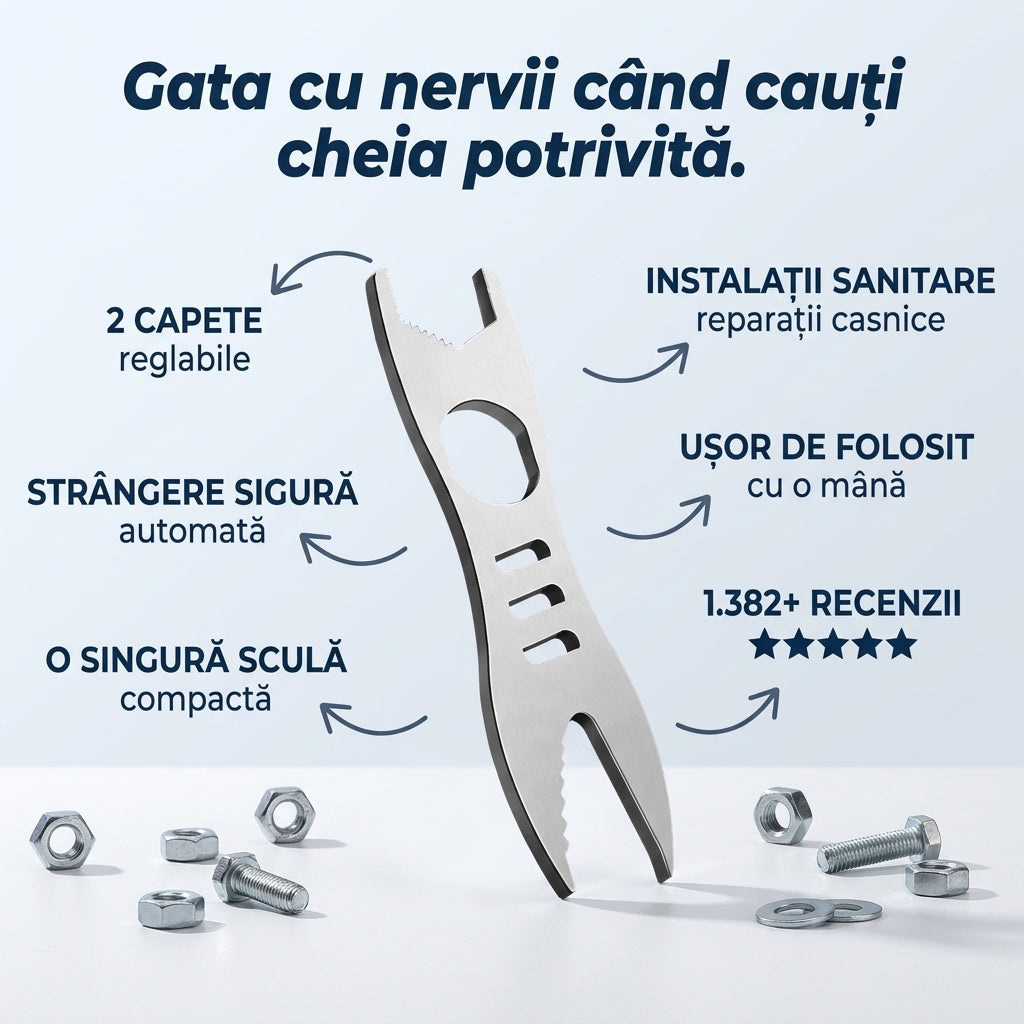 Cheie Reglabilă Multifuncțională Dublă