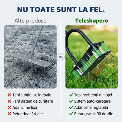 Aerator Manual pentru Gazon