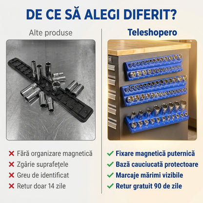 Set 3 Organizatoare Magnetice Chei Tubulare
